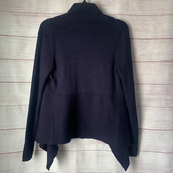 Verve Ami Navy Blue Cardigan Sweater Open Front Long Sleeves Size Small - Picture 4 of 14